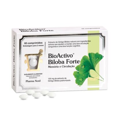 O BioActivo Ginkgo Biloba Forte é um suplemento alimentar de alta qualidade, ideal para apoiar a função cognitiva e melhorar a circulação sanguínea.