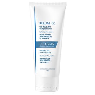 Ducray Kelual DS Gel Espuma Anti-Prurido 200ml, cuidado de higiene diária de tripla ação, da pele irritada com vermelhidões e descamação