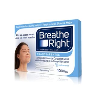 Breathe Right Tiras Nasais Transparentes 10 Tiras