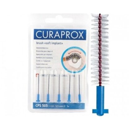 Curaprox Escovilhão CPS 505 5 Escovilhões para uso diário e limpeza cuidada e efectiva dos espaços interdentários, para uma limpeza completa da cavidade oral.