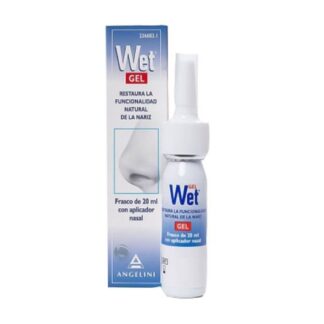 Wet Gel Nasal 20ml, gel nasal indicado na hidratação da mucosa em situações de secura nasal.