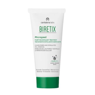 Biretix Micropeel Exfoliante 50ml, gel de limpeza esfoliante facial especialmente indicado para o cuidado da pele oleosa ou com tendência acneica.