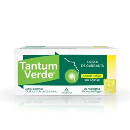 Tantum Verde Limão Pastilhas 3mg - 20 Pastilhas