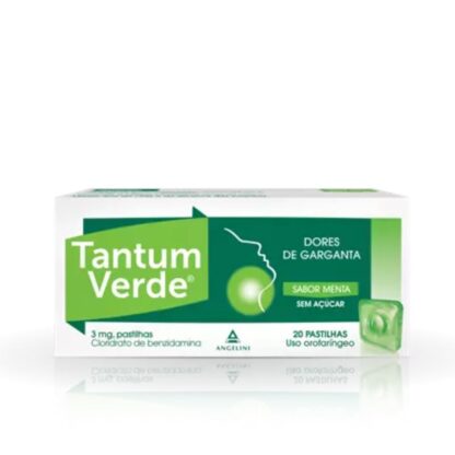 Tantum Verde Menta Pastilhas 3mg - 20 Pastilhas