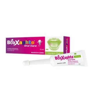 Bloxaphte Gel Bucal Júnior 15ml, o gel bucal BloXaphte Oral Care para crianças a partir dos 30 meses é adequado para o tratamento