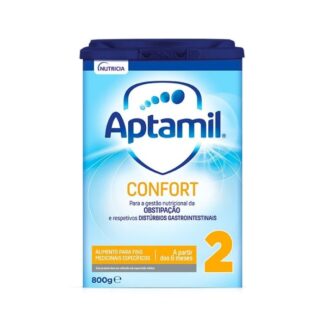 Aptamil® Confort 2 é um alimento para fins medicinais específicos indicado para a gestão nutricional de distúrbios gastrointestinais, como a obstipação e cólicas, em lactentes a partir dos 6 meses de vida.