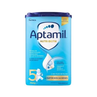 Aptamil 5 Leite de Crescimento é uma bebida láctea infantil adaptada às necessidades nutricionais específicas das crianças a partir dos 24 meses, quando consumido como parte de uma dieta equilibrada.