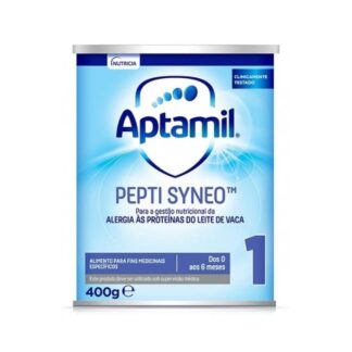 Aptamil® Pepti SyneoTM 1 é um alimento para fins medicinais específicos indicado para a gestão nutricional da alergia à proteína do leite de vaca, em lactentes até aos 6 meses de vida.