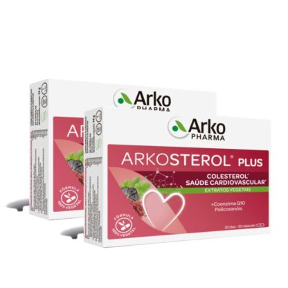 Optimize o seu bem-estar cardiovascular com o Arkosterol Plus + CoQ10, agora disponível num conveniente pack de 2 caixas na Pharmascalabis