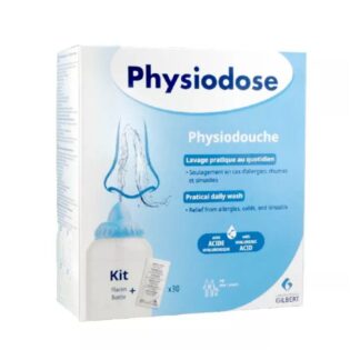 O Physiodouche Kit Lavagem Nasal é um sistema de irrigação nasal desenvolvido para proporcionar uma limpeza eficaz e suave das vias nasais.