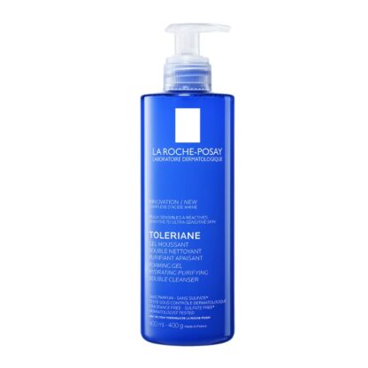 La Roche Posay Toleriane Gel Espuma Dupla Limpeza 400ml é um gel espuma de limpeza suave para o rosto, ideal para uso diário