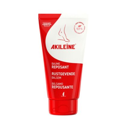 Descubra o Akileine Bálsamo Pés Repousante 75ml, um produto essencial para aliviar e descongestionar pés cansados e sobreaquecidos.