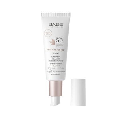 Descubra o poder do Babe HealthyAging+ Fluid SPF 50 - 40ml, a sua solução de fotoproteção facial de largo espectro, agora disponível na Pharmascalabis.