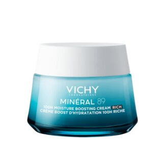 O Vichy Minéral 89 Creme Rico 50ml é um creme booster hidratante facial que proporciona hidratação intensa e duradoura até 100 horas
