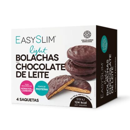 EasySlim Bolachas Cobertas com Chocolate de Leite 4 Saquetas