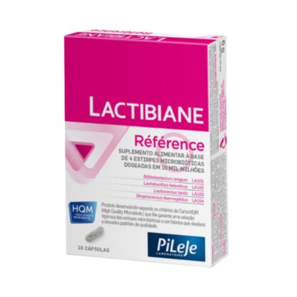 Lactibiane Référence é um suplemento alimentar probiótico formulado para restaurar o equilíbrio da microbiota intestinal, e