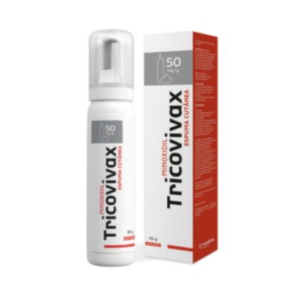 Tricovivax 5% Espuma Cutânea é o tratamento eficaz para a alopecia androgenética, indicado para combater a queda de cabelo em homens e mulheres