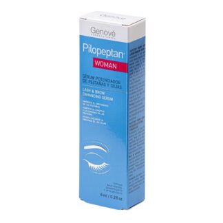 Pilopeptan Woman Sérum Potenciador de Pestanas e Sobrancelhas 6ml Sérum potenciador de pestañas y cejas formulado con activos biotecnológicos innovadores que actúan directamente sobre la regulación del ciclo del pelo y la estimulación de la síntesis de queratina para activar el crecimiento de las pestañas y las cejas. Aumenta la longitud y la densidad de las pestañas y mejora la densidad de las cejas poco pobladas. Testado dermatológica y oftalmológicamente: primeros resultados tras 30 días de aplicación. Recomendado en casos de pestañas y/o cejas cortas, débiles y/o despobladas u otras causas. Contiene activos biotecnológicos innovadores que modulan el ciclo de crecimiento del pelo estimulando la fase anágena. Ayuda al crecimiento de las pestañas y cejas consiguiendo el aspecto de unas pestañas más largas y densas y unas cejas más pobladas. Primeros resultados visibles en 30 días. Máximos resultados tras 2-3 meses de aplicación*. La Biotina promueve el crecimiento en el folículo piloso y aporta efecto voluminizador. El Pantenol restaura la hidratación proporcionando grosor y elasticidad. La Vitamina E protege las células frente al daño oxidativo y ayuda a mantener la salud del folículo. Doble aplicador para una mayor precisión. Fórmula hipoalergénica. Compatible con el uso de lentes de contacto. Modo de empleo Usar una o dos veces al día sobre las pestañas y cejas secas, limpias y desmaquilladas. Aplicar sobre el largo de las pestañas con el aplicador en cepillo. Usar el extremo en punta para aplicar sobre la raíz de las pestañas y las cejas. Dejar absorber unos minutos antes de usar ningun otro producto. *Resultados test bajo control dermatológico Composición “Aqua (water), Glycerin, Panthenol, Hydrolyzed keratin, Myristoyl pentapeptide-17, Nicotiana benthamiana hexapeptide-40 sh-polypeptide- 86, Tocopheryl acetate, Biotin, Ethylhexylglycerin, Acrylates/C10-30 alkyl acrylate crosspolymer, Caprylyl glycol, Sodium benzoate, Sodium chloride, Phenoxyethanol, Tromethamine, Hydrochloric acid, Triethanolamine, Disodium EDTA, 1,2- Hexanediol, Benzoic acid.La lista de ingredientes puede estar sujeta a modificaciones que no afectan a las características principales del producto. Cualquier cambio será actualizado a la mayor brevedad, sin embargo, le aconsejamos que siempre consulte el listado de ingredientes que aparece en el etiquetado del producto comprado.