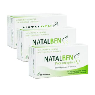 Natalben Preconceptivo 30 Cápsulas - Pack 3 Caixas