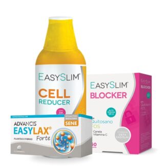 Easyslim Cell Reducer Drenante + Blocker + Easylax Forte - Oferta Gelatina