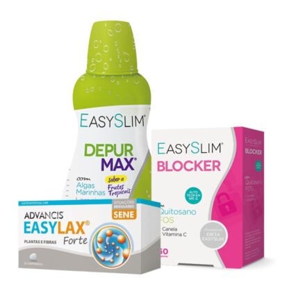 Easyslim Depur Max Frutos Tropicais + Blocker + Easylax Forte - Oferta Gelatina