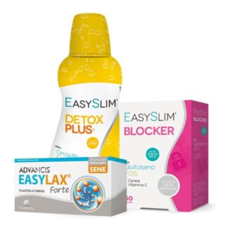 Easyslim Detox Plus Ananás + Blocker + Easylax Forte - Oferta Gelatina